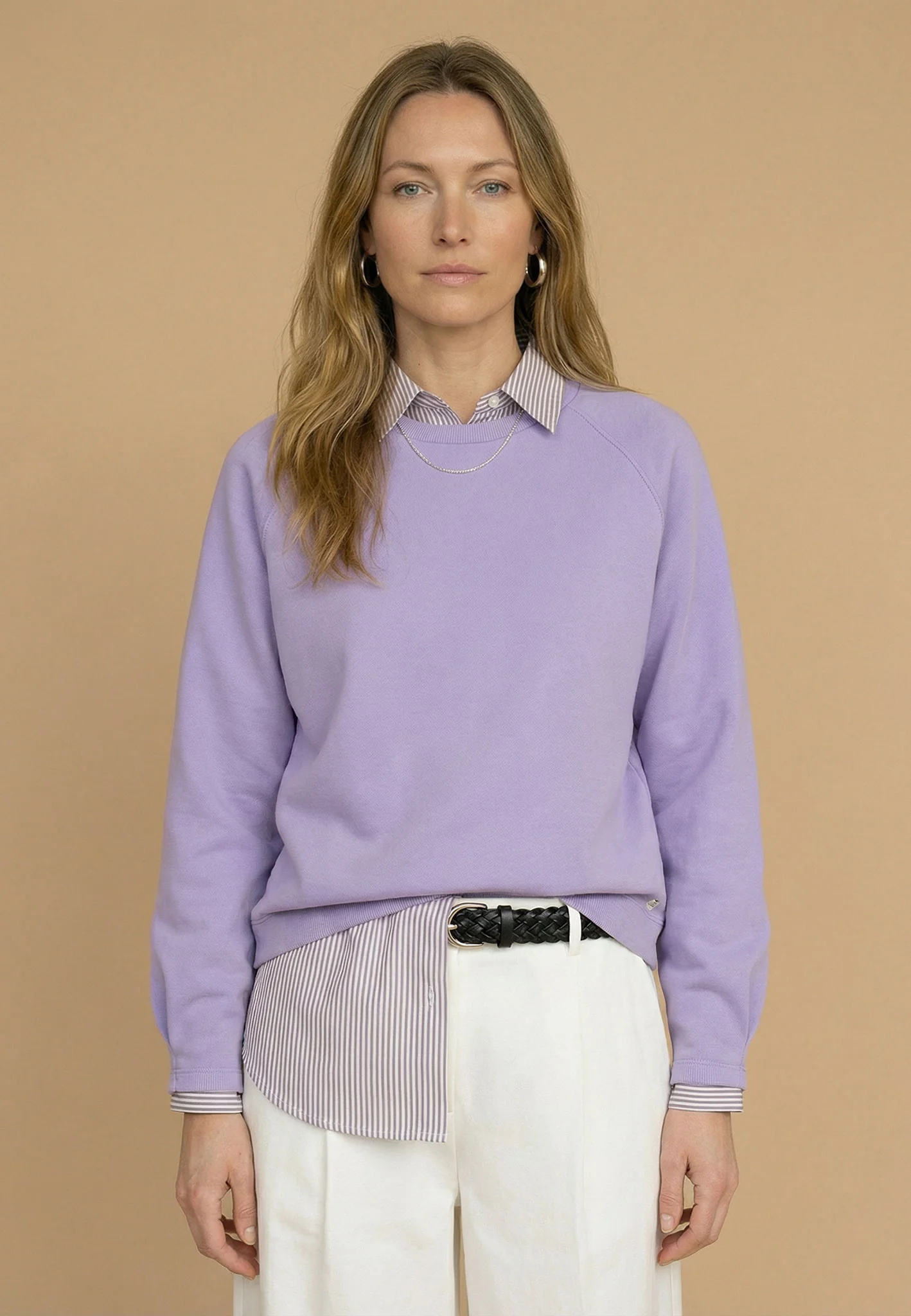 Pullover aus Viskosemix mit Rundhalsausschnitt und Ballonärmeln - Image 6