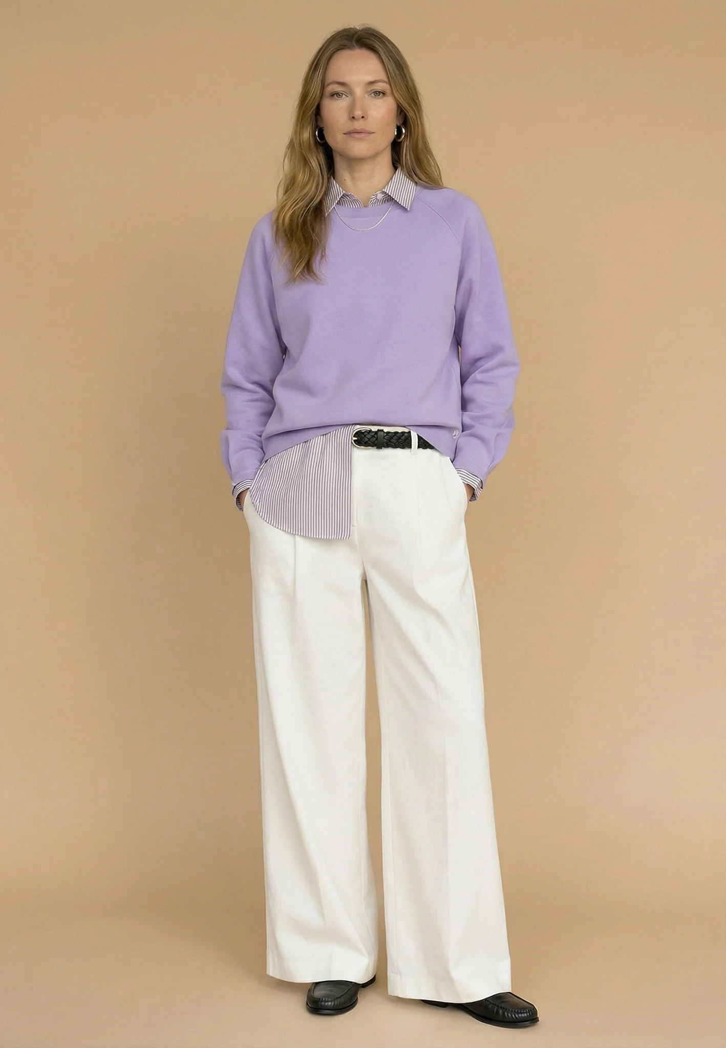 Pullover aus Viskosemix mit Rundhalsausschnitt und Ballonärmeln - Image 7