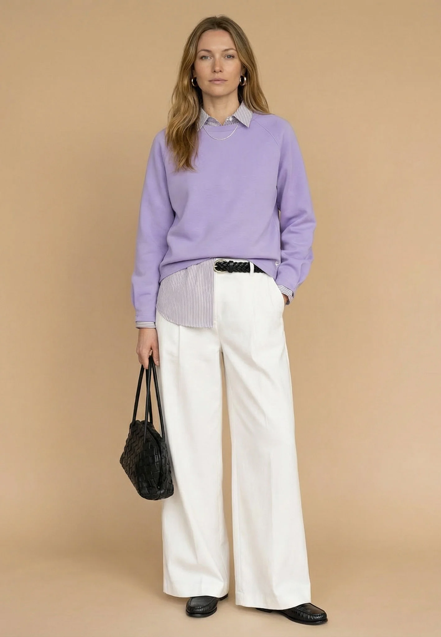 Pullover aus Viskosemix mit Rundhalsausschnitt und Ballonärmeln - Image 9