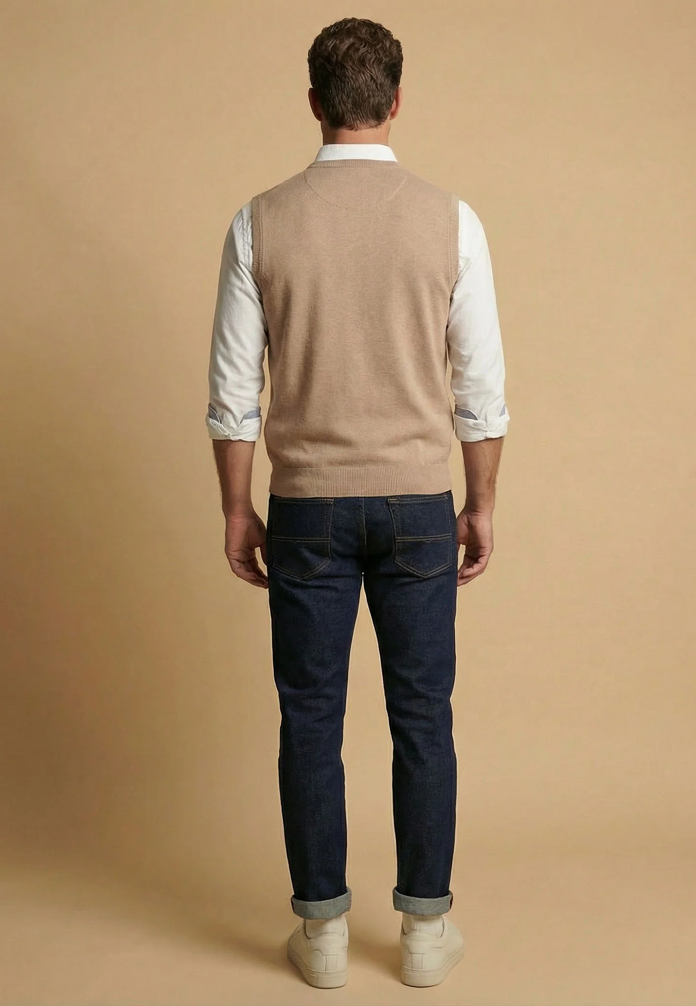 Pullunder aus Baumwolle mit V-Ausschnitt – Superfine - Image 20