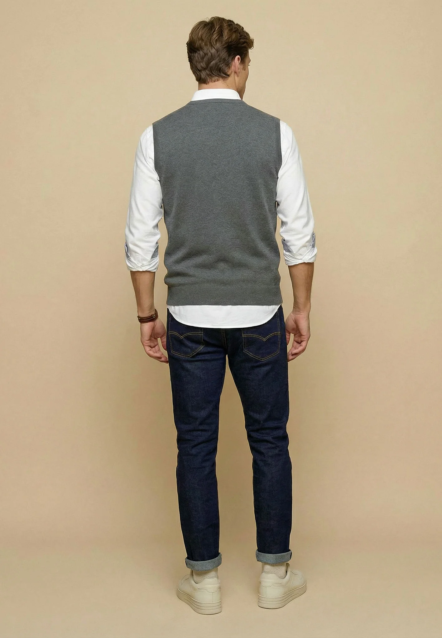 Pullunder aus Baumwolle mit V-Ausschnitt – Superfine - Image 26