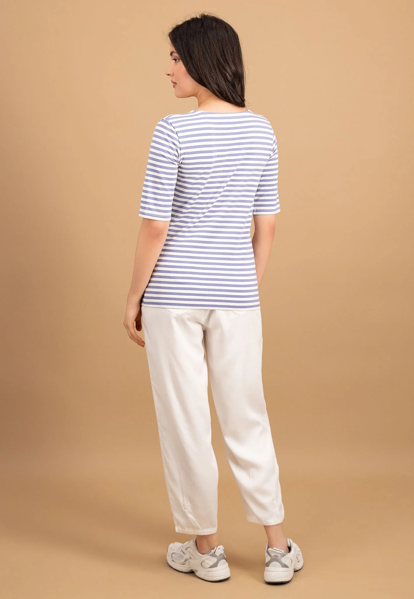 Shirt aus Baumwoll-Stretch mit Streifenmuster und 3/4-Arm - Image 14