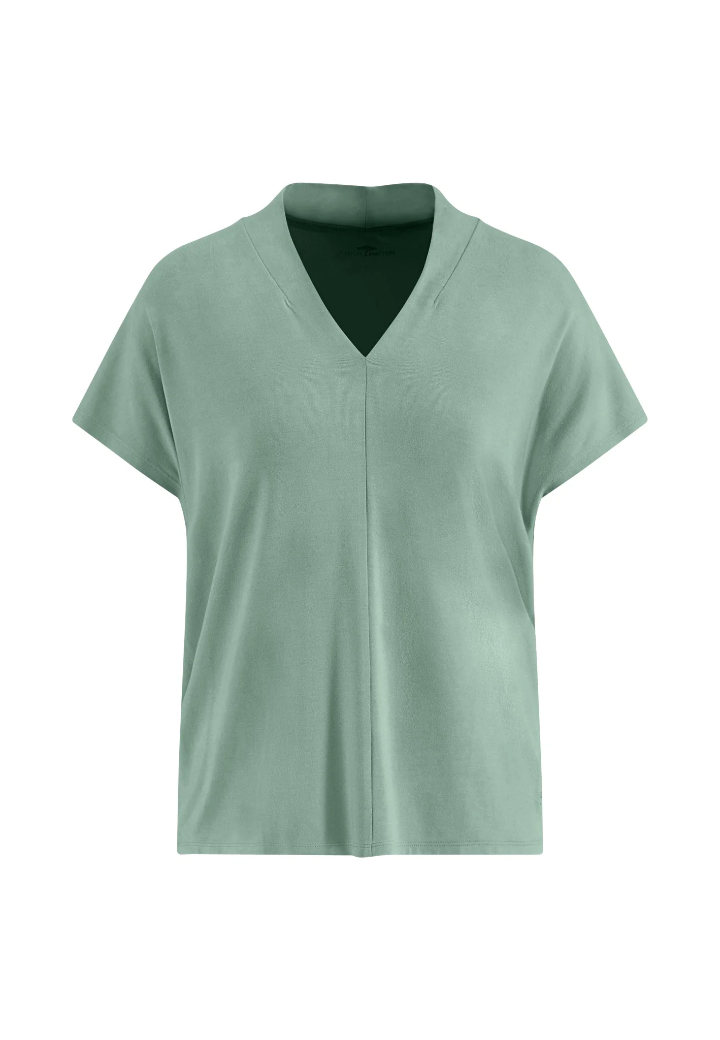 Shirt aus Viskose-Stretch mit V-Ausschnitt und überschnittenen Schultern - Image 11