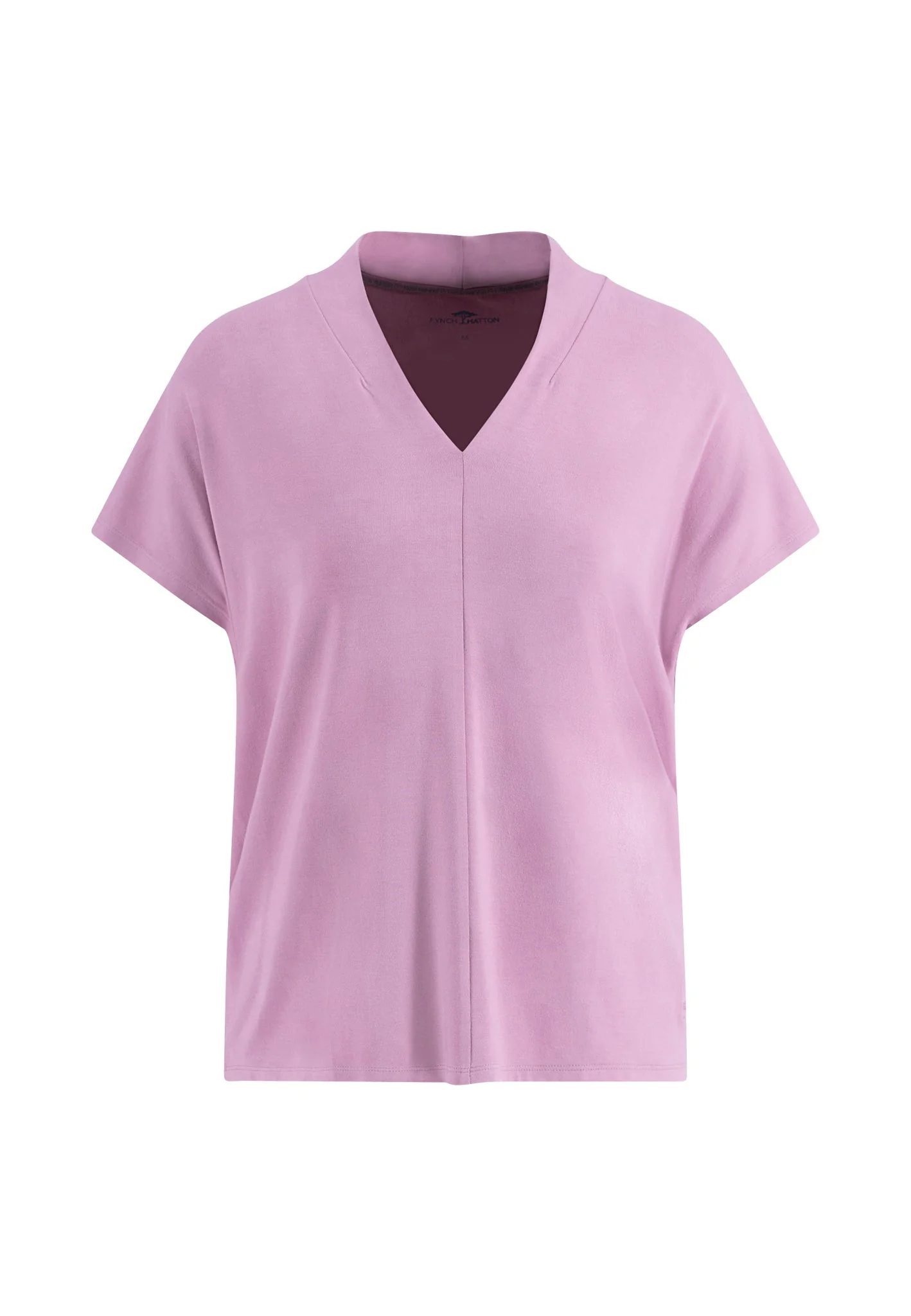 Shirt aus Viskose-Stretch mit V-Ausschnitt und überschnittenen Schultern - Image 5