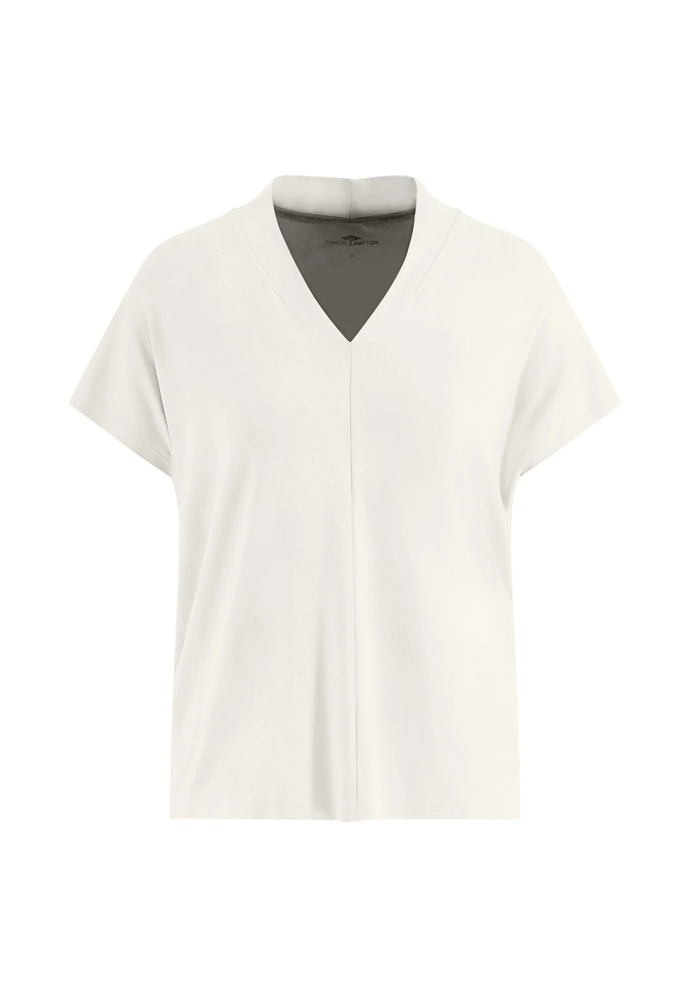 Shirt aus Viskose-Stretch mit V-Ausschnitt und überschnittenen Schultern - Image 7