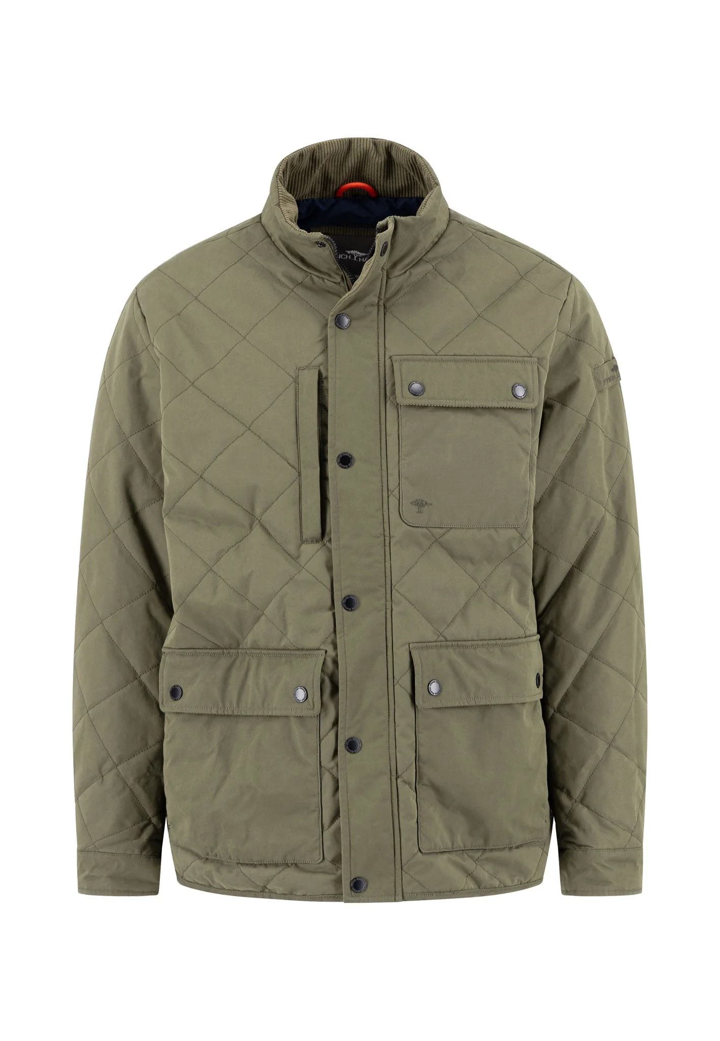 Steppjacke aus Materialmix mit Taschenklappen und Stehkragen - Image 3