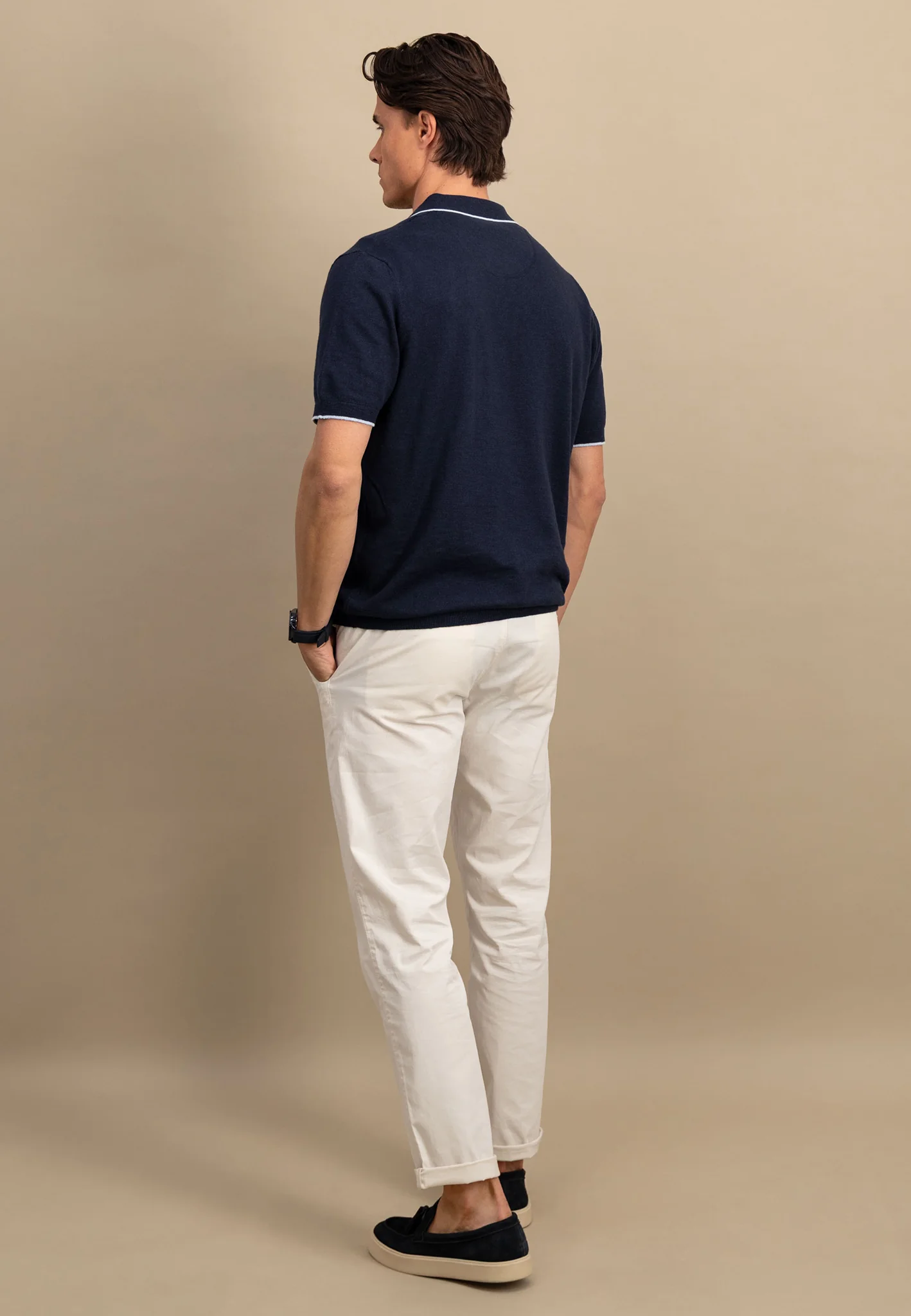 Strick-Poloshirt aus Leinenmix - Image 3