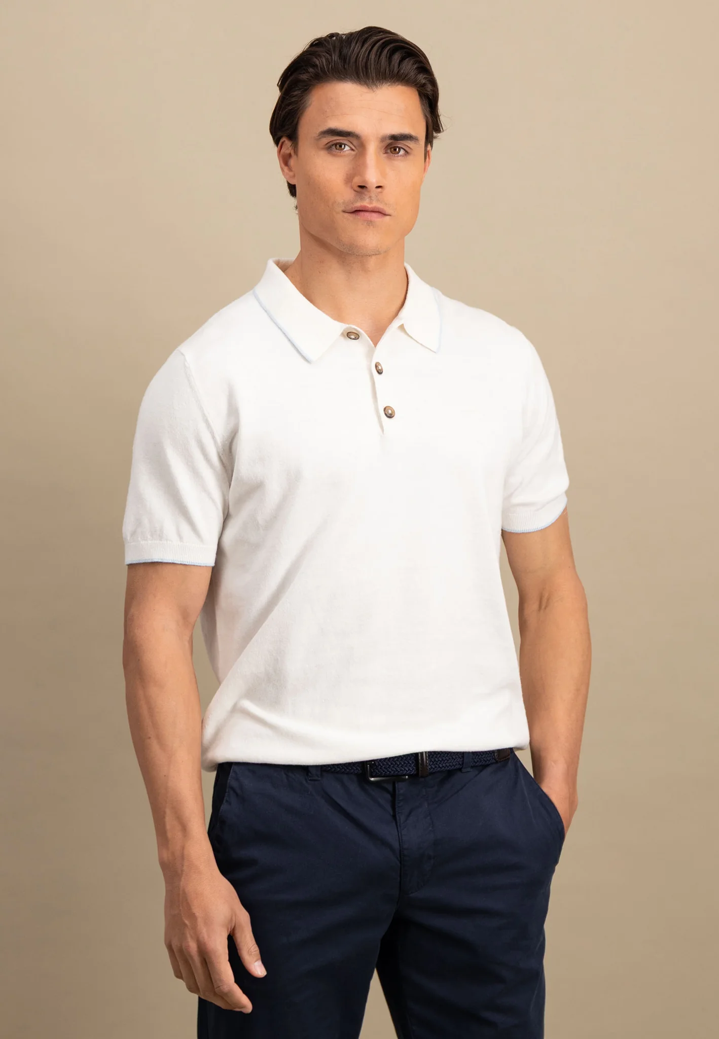 Strick-Poloshirt aus Leinenmix - Image 9