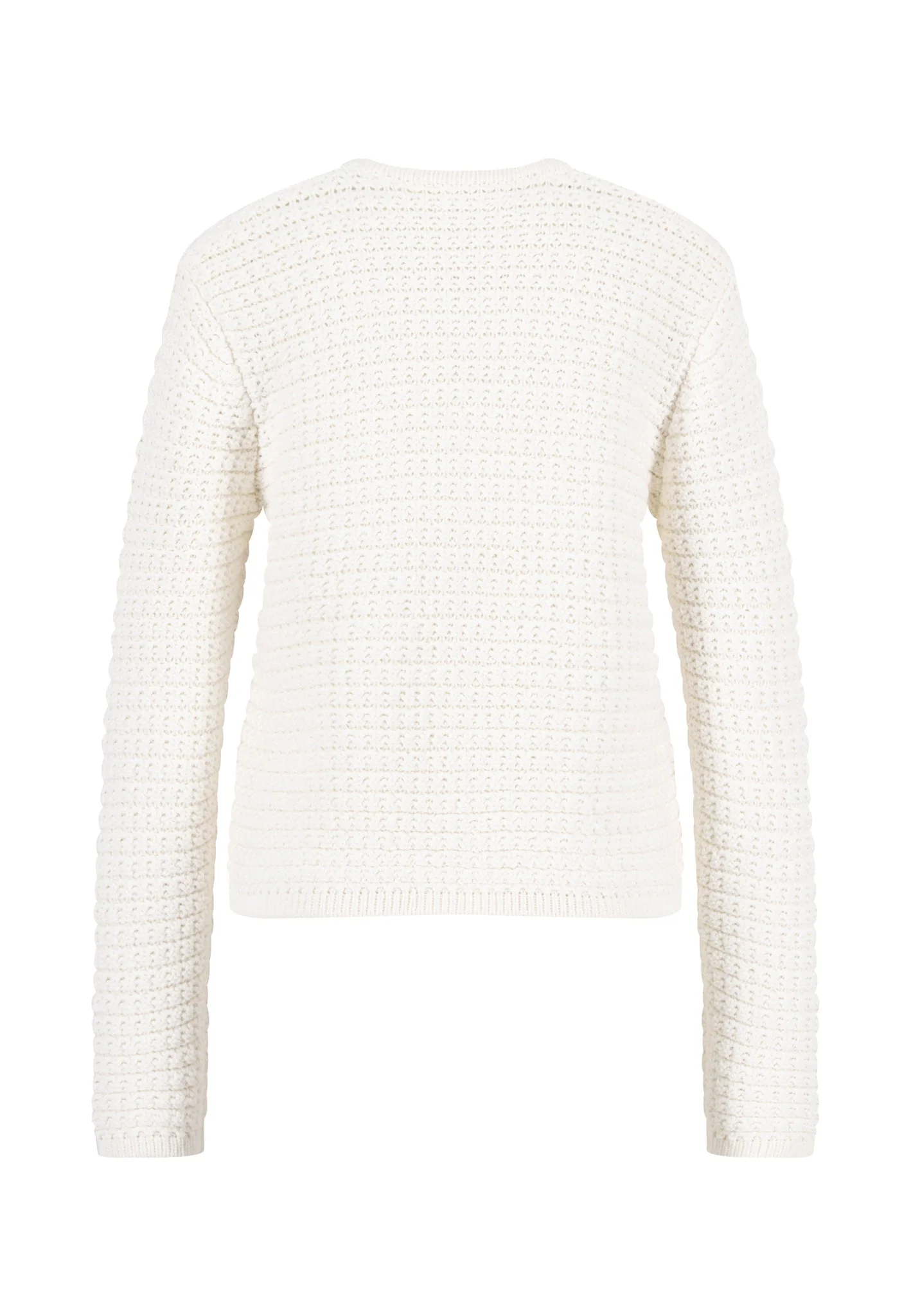 Strickjacke aus Baumwolle mit Strukturstrick und Rundhalsausschnitt - Image 6