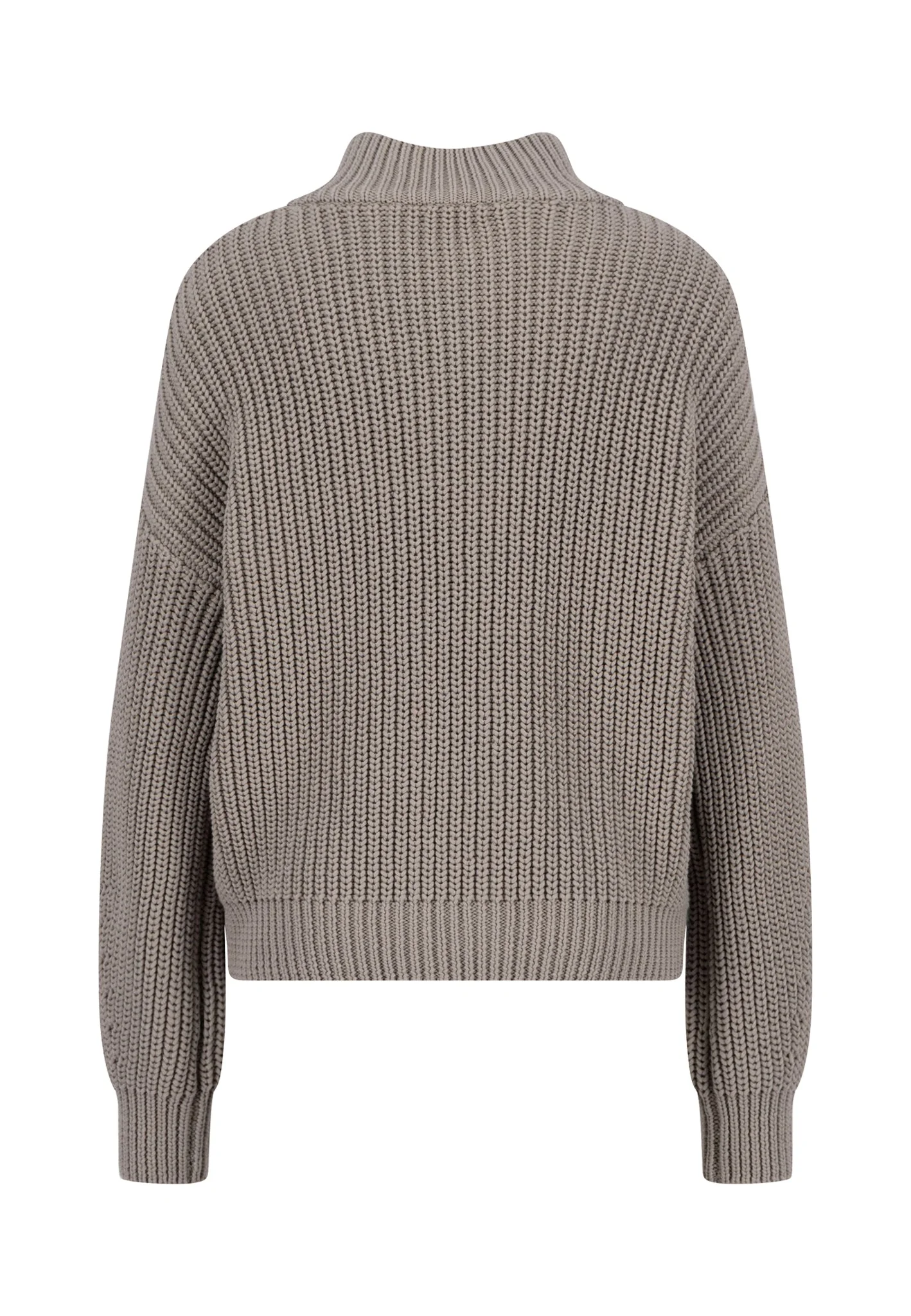 Strickjacke aus Baumwollmix mit Strukturmuster und Reißverschluss - Image 11