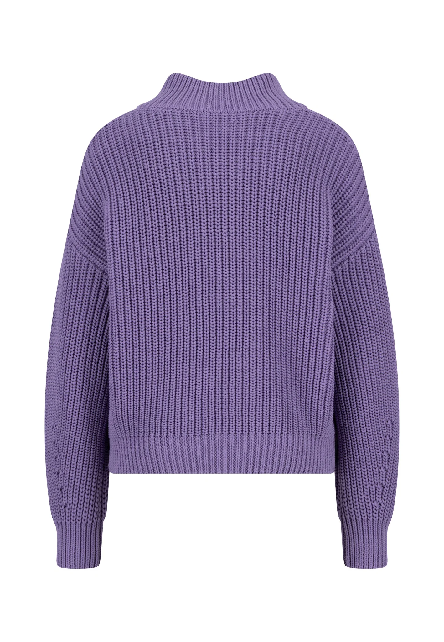 Strickjacke aus Baumwollmix mit Strukturmuster und Reißverschluss - Image 6