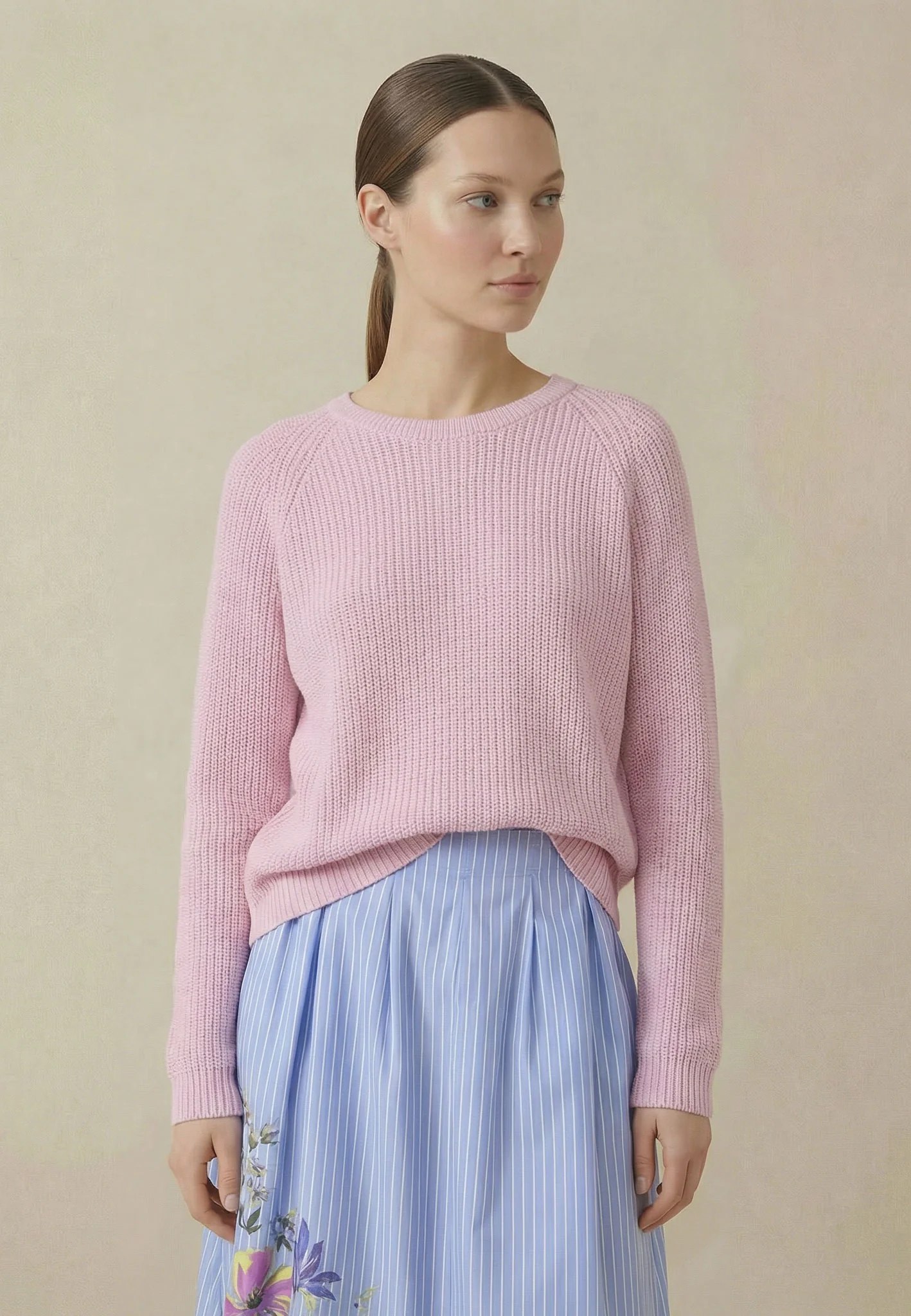 Strickpullover aus Baumwolle mit Rundhalsausschnitt in Rippenstruktur - Image 14