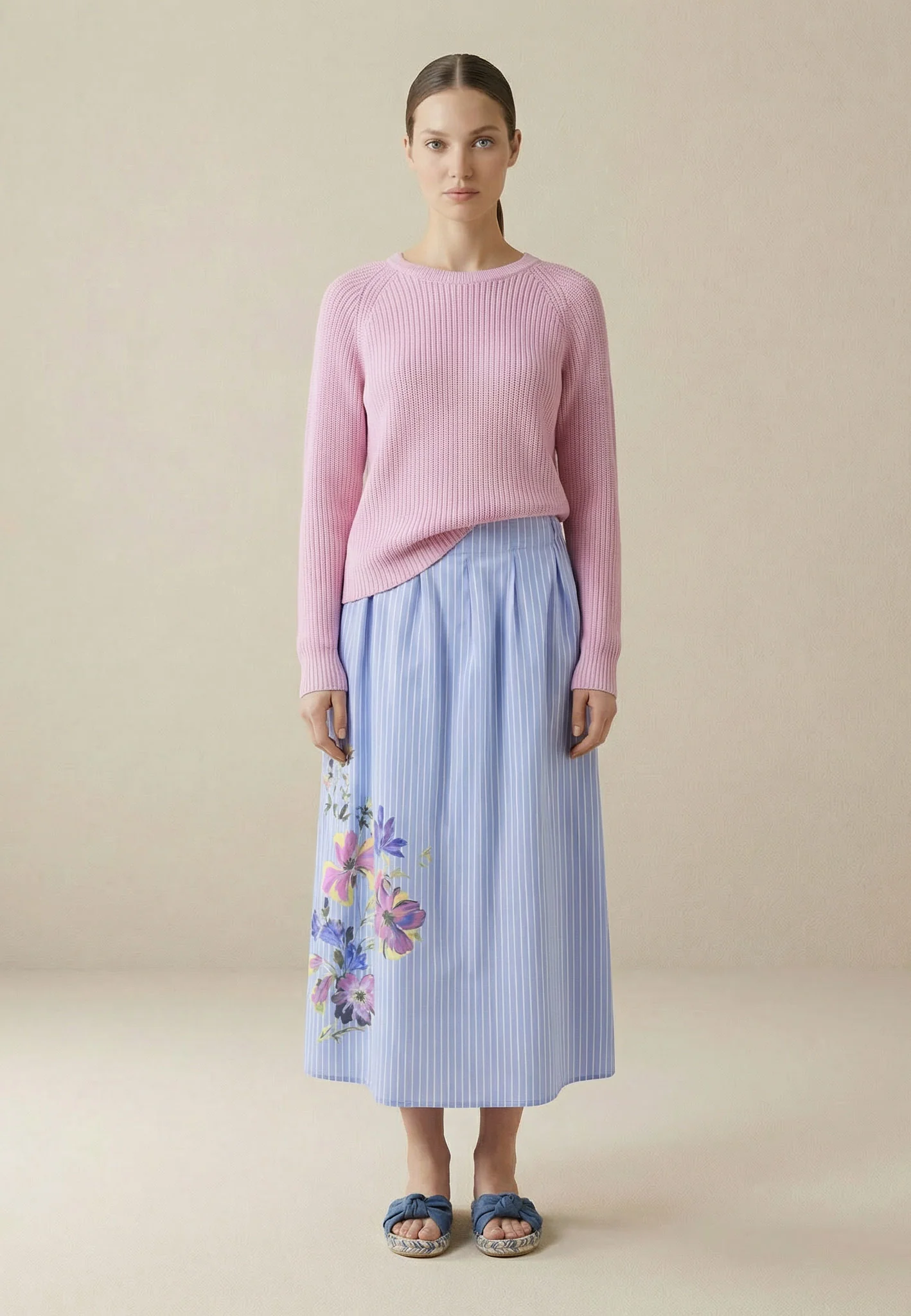 Strickpullover aus Baumwolle mit Rundhalsausschnitt in Rippenstruktur - Image 15