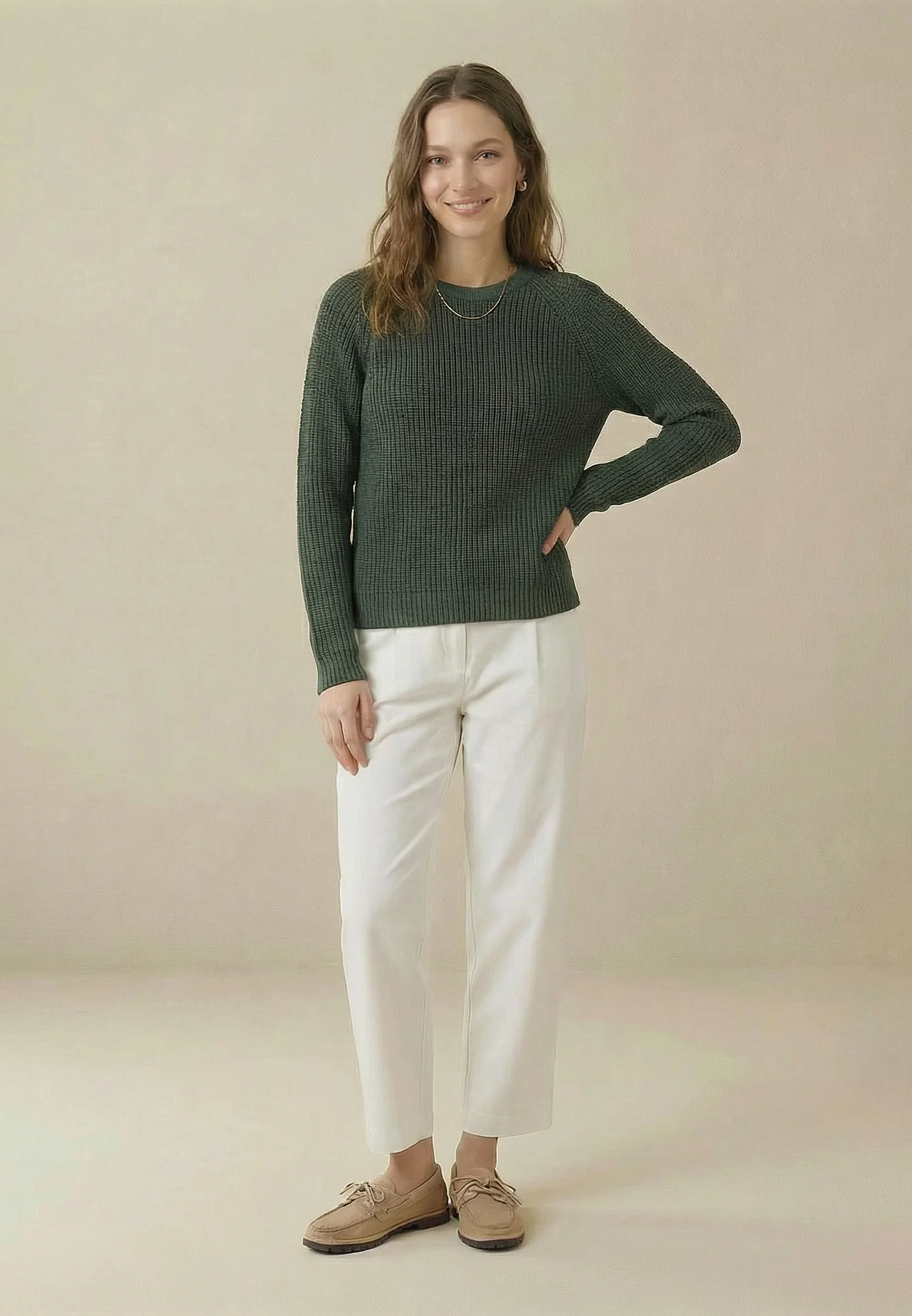 Strickpullover aus Baumwolle mit Rundhalsausschnitt in Rippenstruktur - Image 33