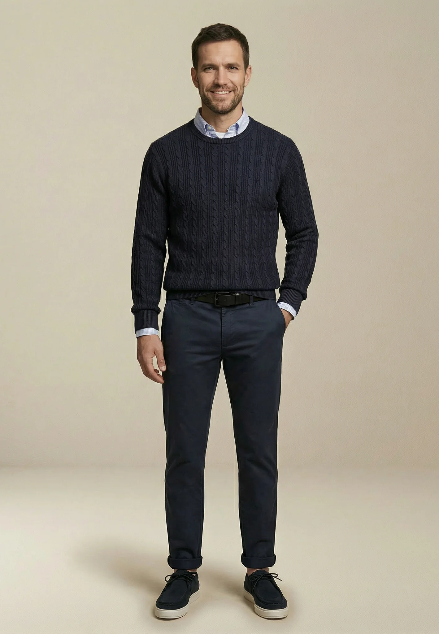 Strickpullover aus Baumwolle mit Zopfmuster - Image 13