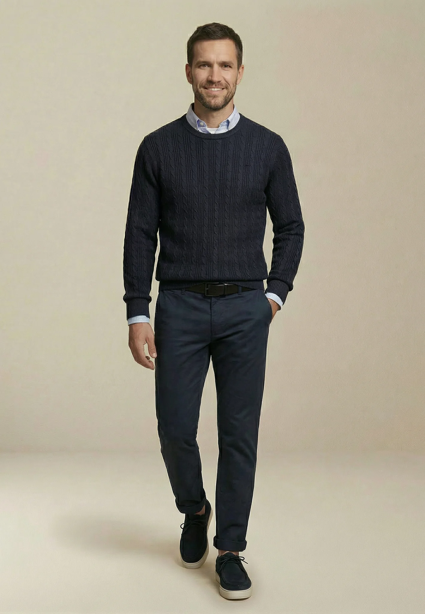 Strickpullover aus Baumwolle mit Zopfmuster - Image 14