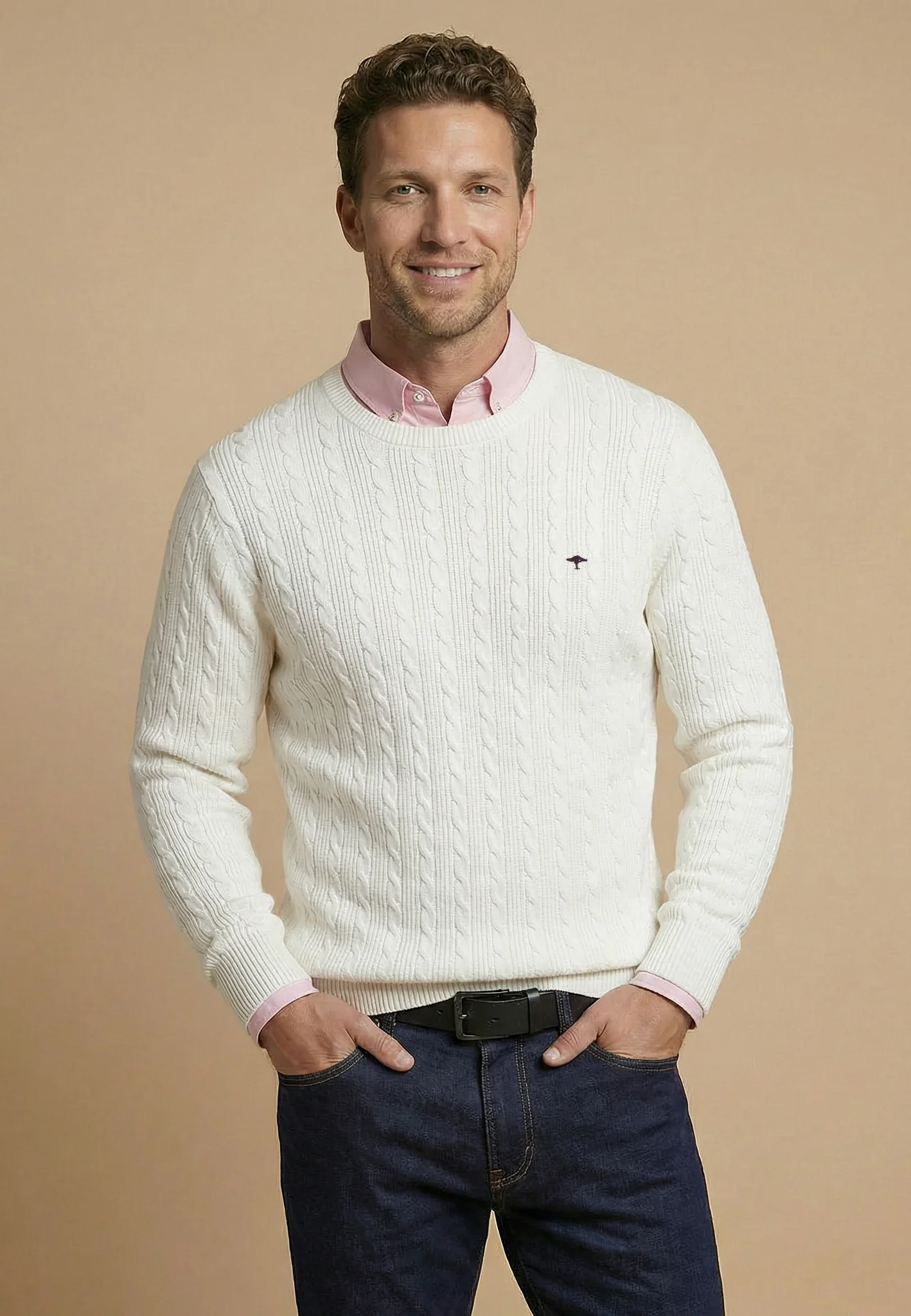 Strickpullover aus Baumwolle mit Zopfmuster - Image 17