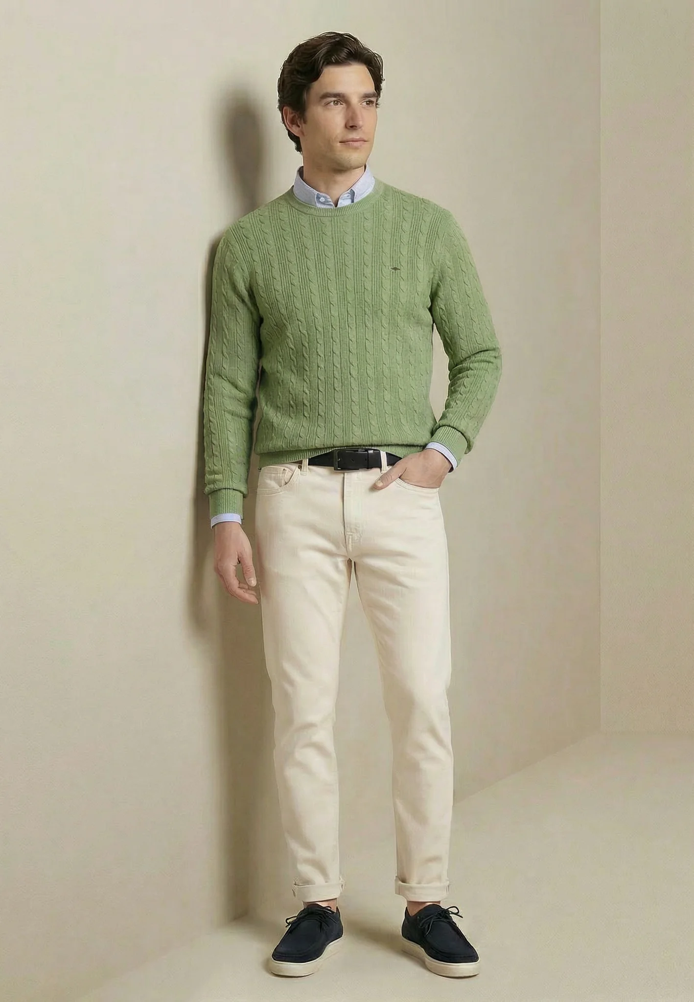 Strickpullover aus Baumwolle mit Zopfmuster - Image 3