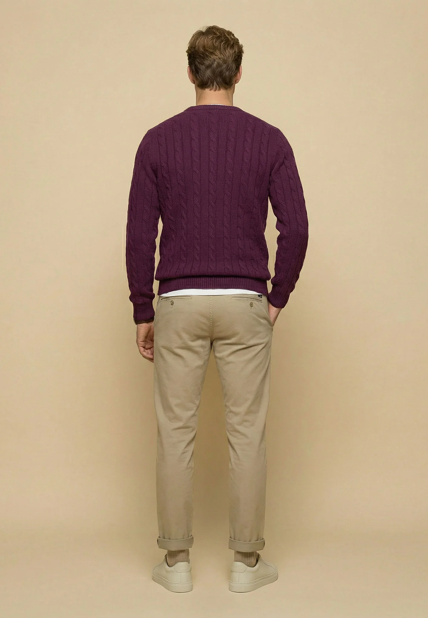 Strickpullover aus Baumwolle mit Zopfmuster - Image 8