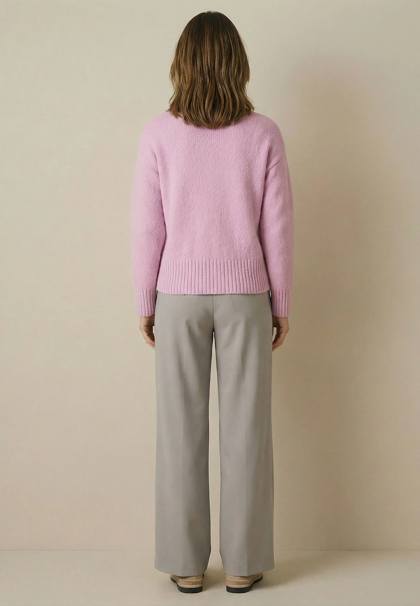 Strickpullover aus Baumwollmix mit Stehkragenoptik und breiten Bündchen - Image 3