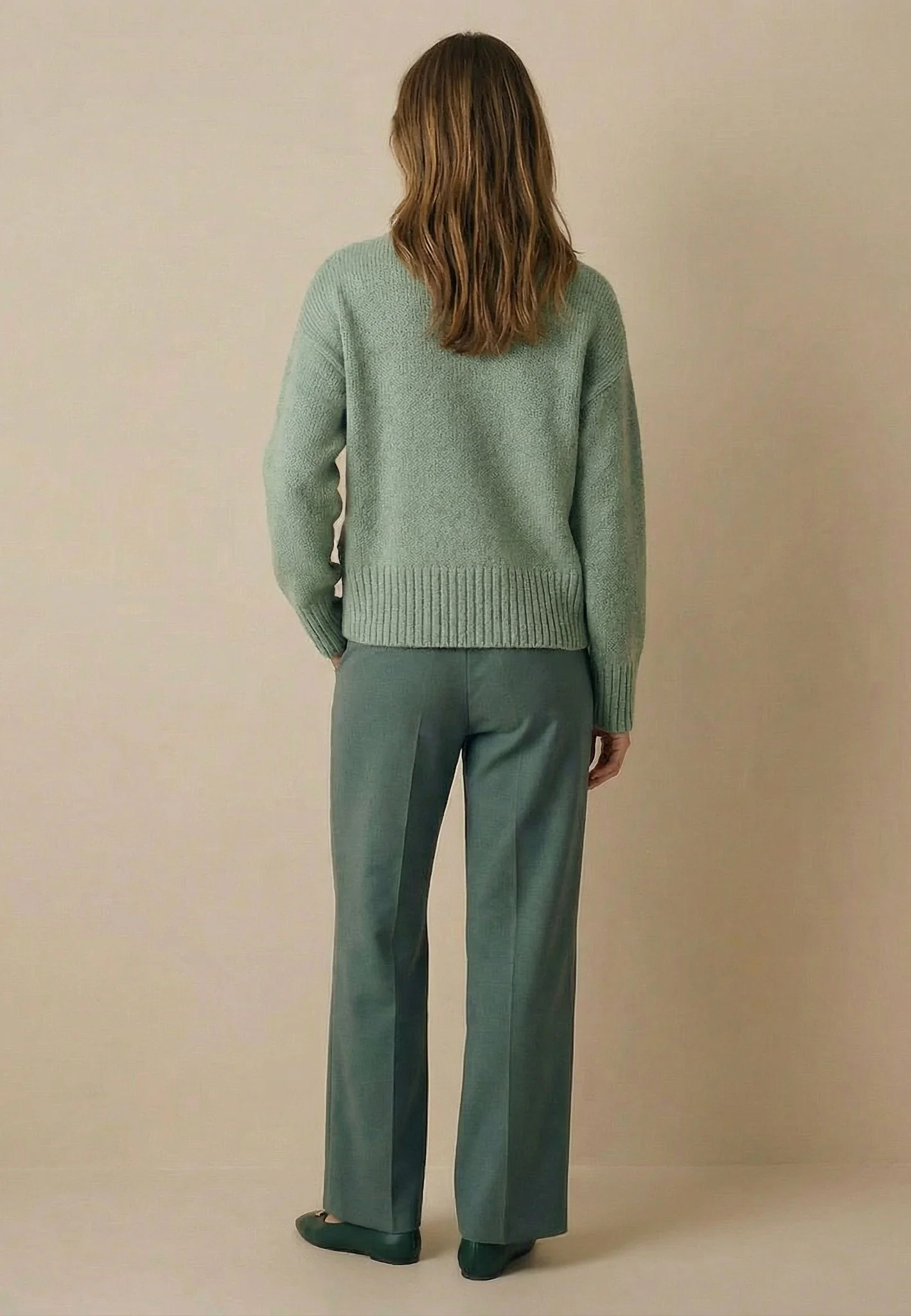 Strickpullover aus Baumwollmix mit Stehkragenoptik und breiten Bündchen - Image 9