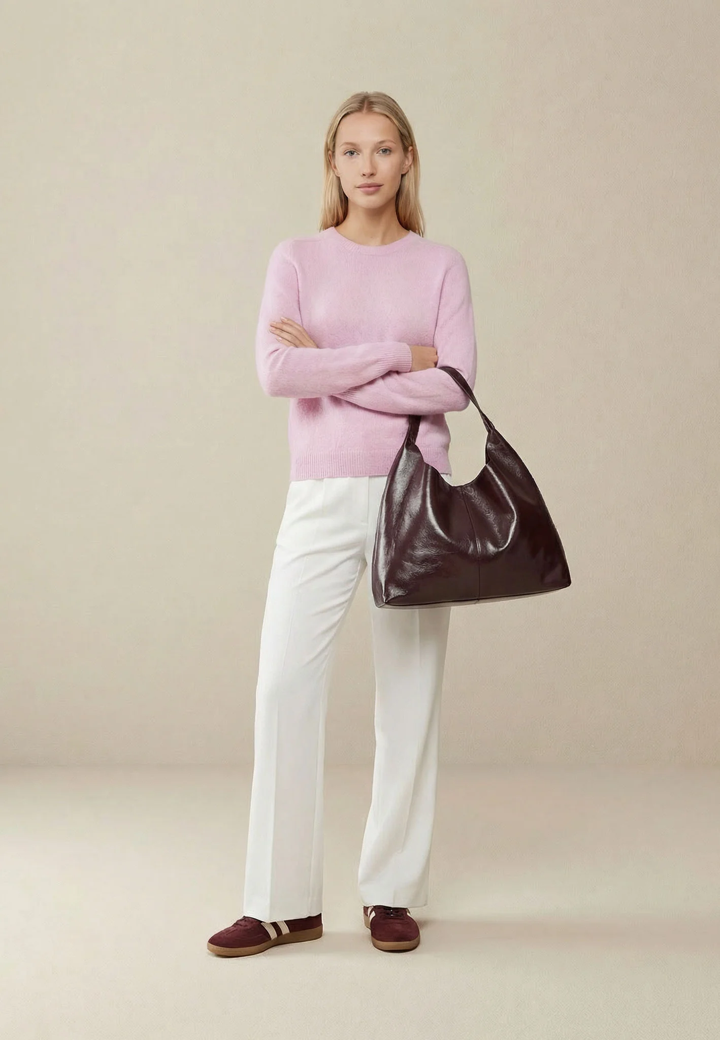 Strickpullover aus Wollmix mit Rundhalsausschnitt - Image 3