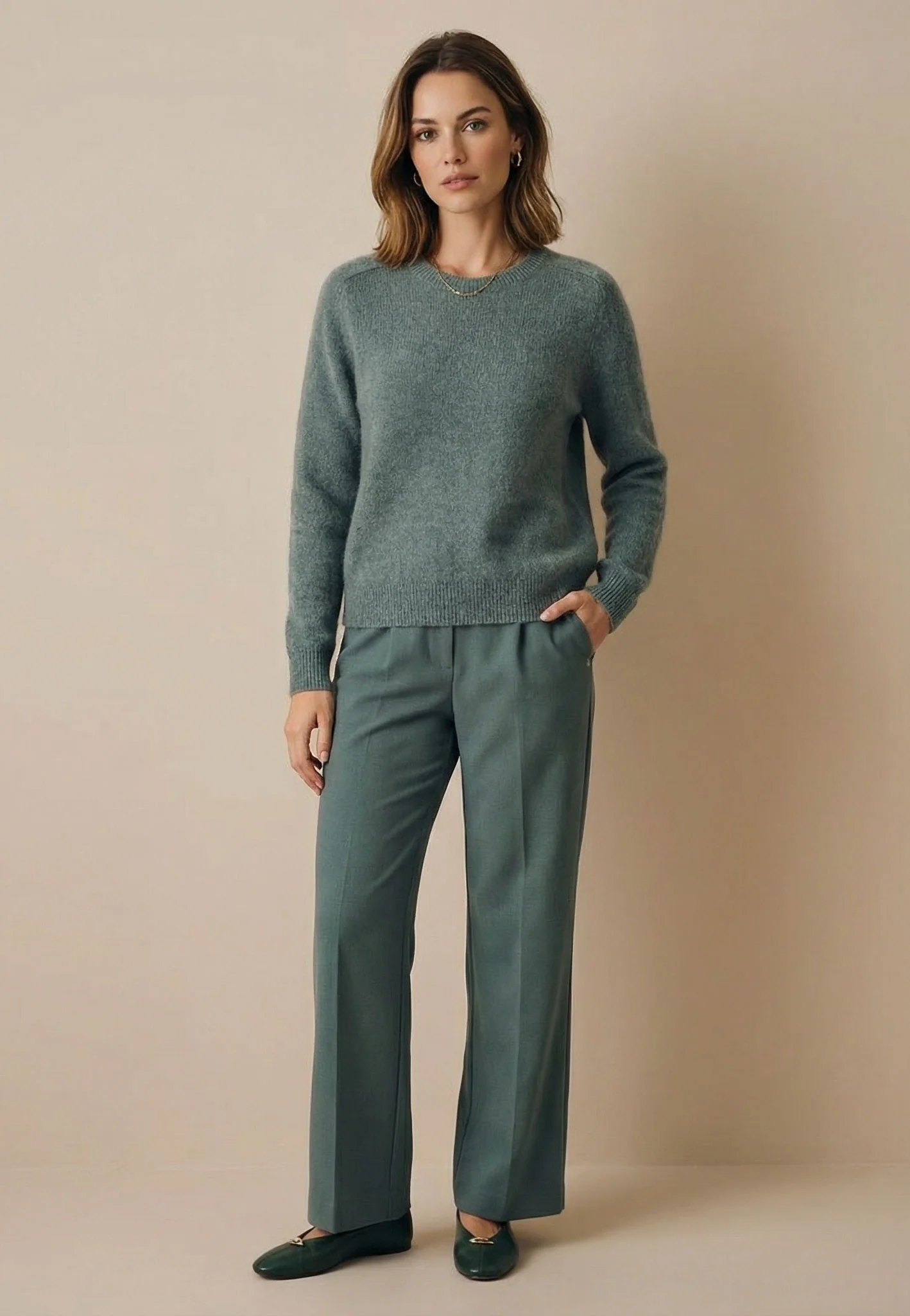 Strickpullover aus Wollmix mit Rundhalsausschnitt - Image 7