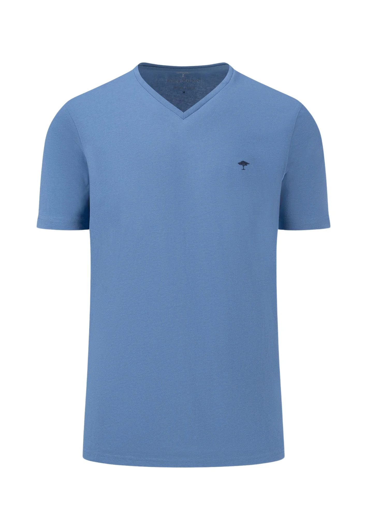 T-Shirt aus Baumwolle mit V-Ausschnitt und Logo-Stickerei - Image 3