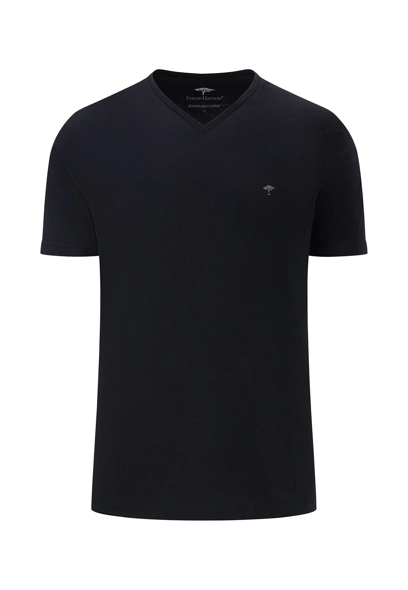 T-Shirt aus Baumwolle mit V-Ausschnitt und Logo-Stickerei - Image 5