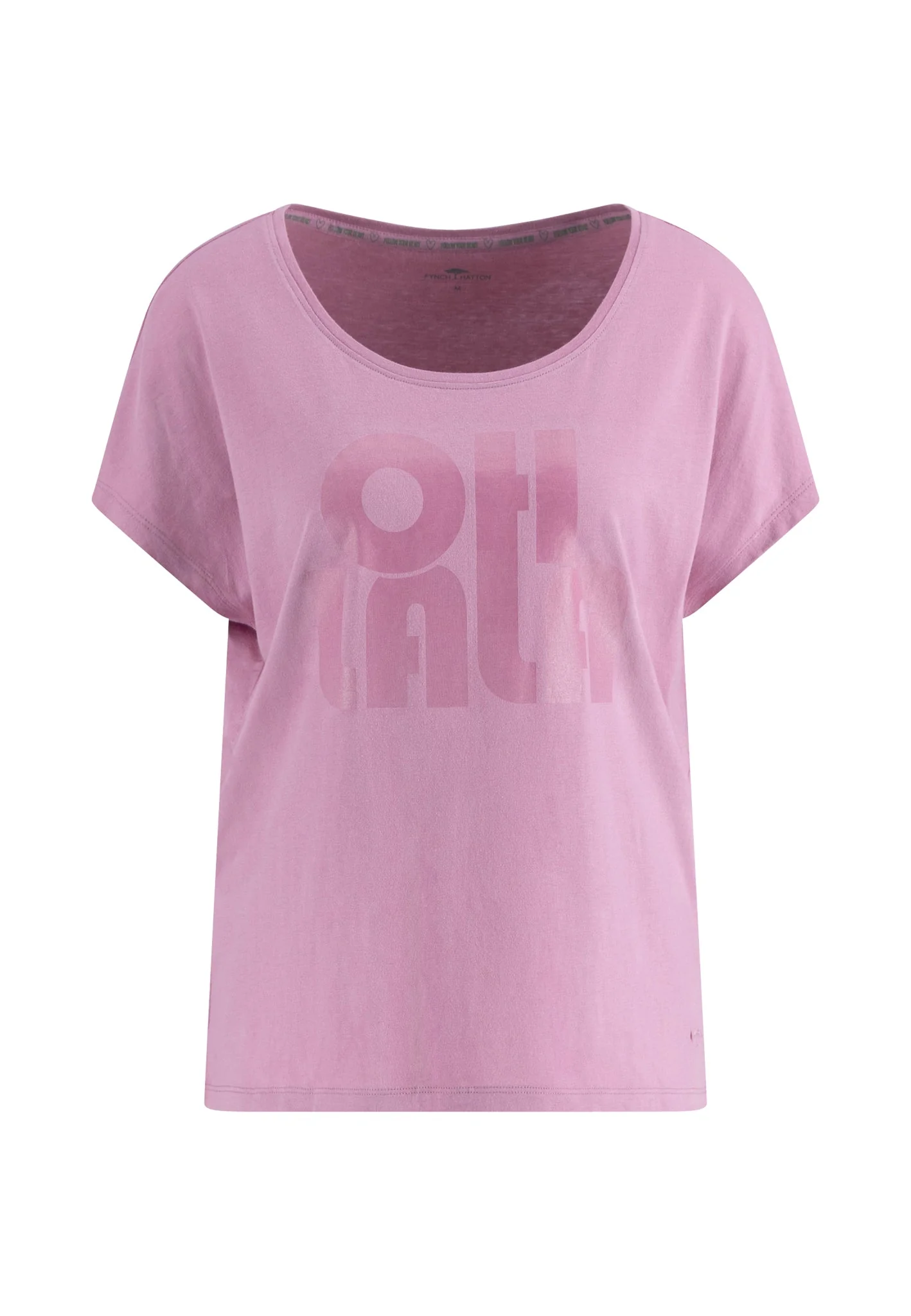 T-Shirt aus Modal-Baumwoll-Mix mit Print und überschnittenen Schultern - Image 3