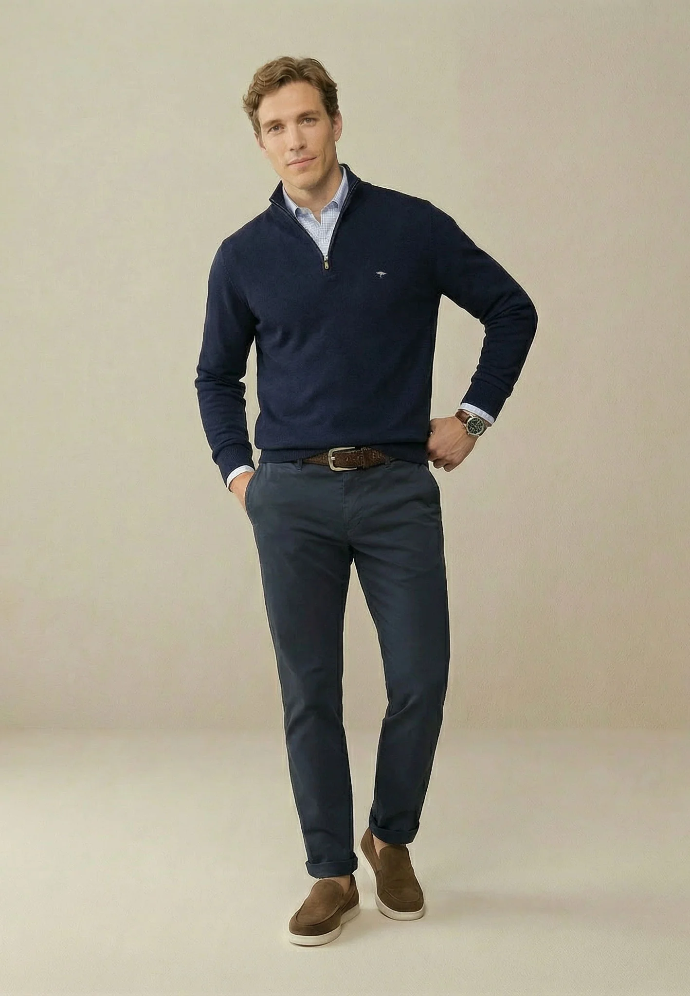 Troyer aus Baumwolle mit Reißverschluss - Image 3