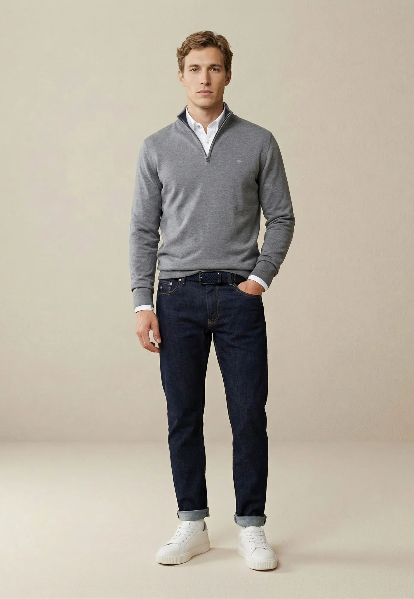 Troyer aus Baumwolle mit Reißverschluss - Image 8